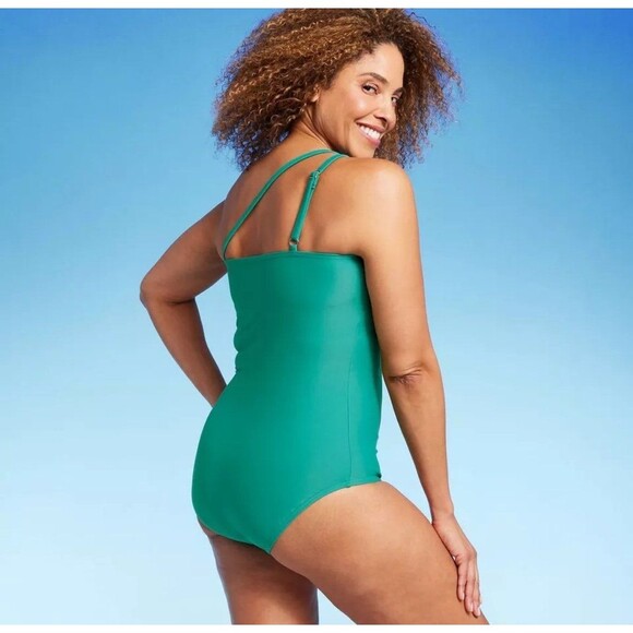 NWT Land’s End UPF 50 Full Coverage Tummy Control One Shoulder One Piece Suit - Picture 4 of 4